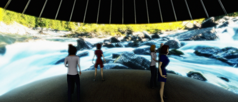 3D model of the film lávvu, which will be custom made, equipped with a 360-degree screen for showcasing the ÁRRAN 360° works. Photo by M12 Kultur AS.